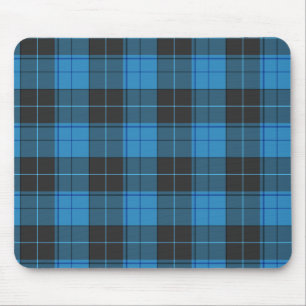 Simple tartan pattern in dark blue... mouse mat