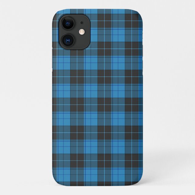 Simple tartan pattern in dark blue Uncomm Case-Mate iPhone Case (Back)