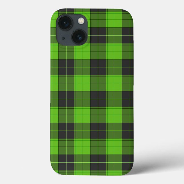 Simple tartan pattern in dark green Case-Mate iPhone case (Back)
