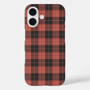 Simple tartan pattern in red iPhone 16 case