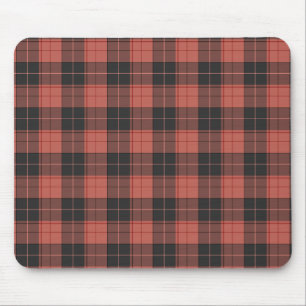 Simple tartan pattern in red mouse mat