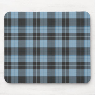 Simple tartan pattern in turquoise mouse mat