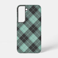 Simple tartan pattern in turquoise samsung galaxy