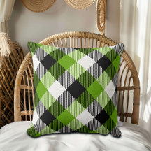 Simple Tartan Plaids Neon Green 