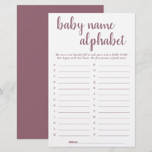 Simple Taupe ABC Name   Desert Rose Shower Game