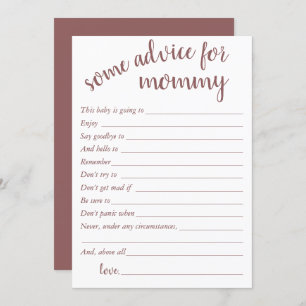 Simple Taupe Advice   Desert Rose Keepsake Card