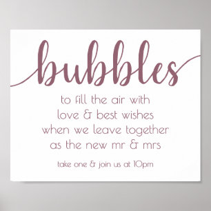 Simple Taupe Bubbles   Desert Rose Party Event Poster