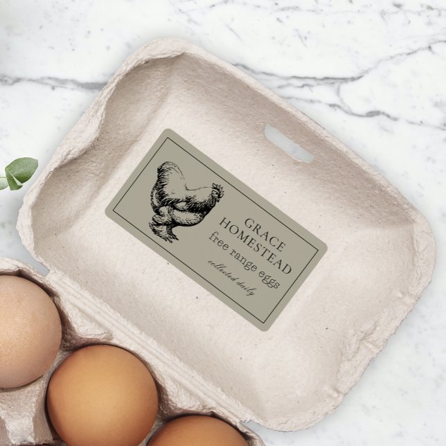 Simple Taupe Cute Farm Chicken Egg Carton Product (Creator Uploaded)