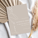 Simple Taupe Modern Handwritten Script Save The Date<br><div class="desc">Create your own simple and modern wedding save the date with modern handwritten script typography and taupe colour design.</div>