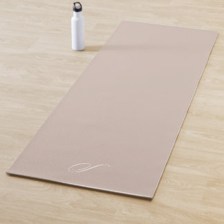 Simple Taupe Neutral Minimalist Exercise Yoga Mat