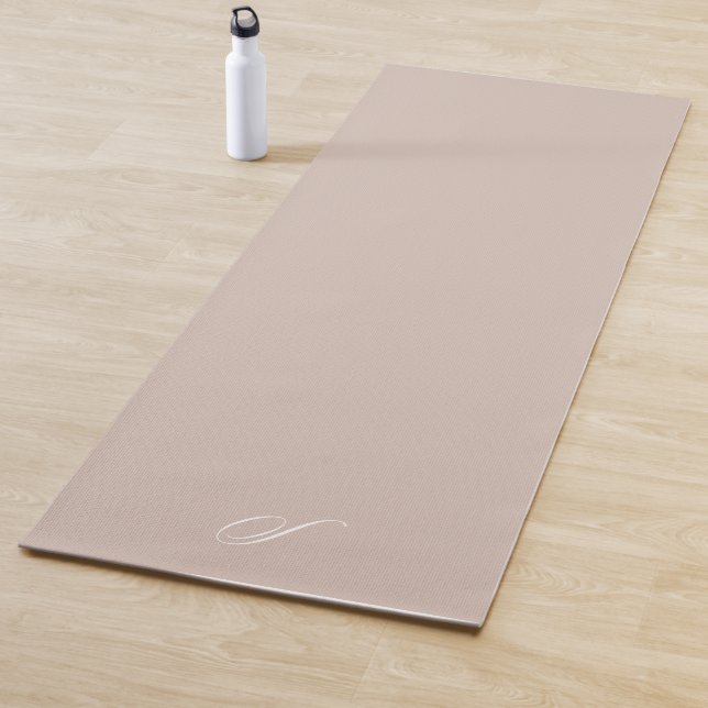 Simple Taupe Neutral Minimalist Exercise Yoga Mat (In Situ)
