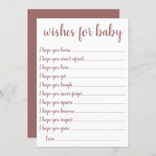 Simple Taupe Wishes   Desert Rose Keepsake Card