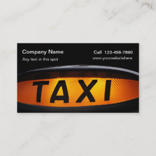 Simple Taxi Business Cards