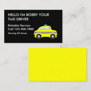 Simple Taxi Business Cards