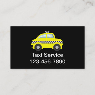 Simple Taxi Business Cards