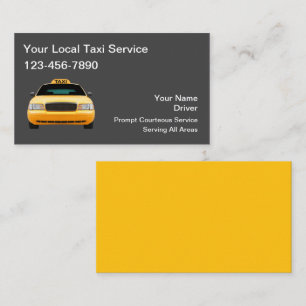 Simple Taxi Business Cards Design