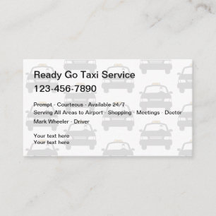 Simple Taxi Service Business Card Template