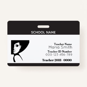 Simple Teacher ID ID Badge