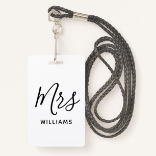 Simple Teacher Personalised Name Lanyard ID ID Badge