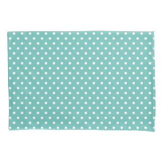 Simple Teal And White Polka Dot Pillowcase