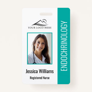 Simple Teal Nursing ID Badge