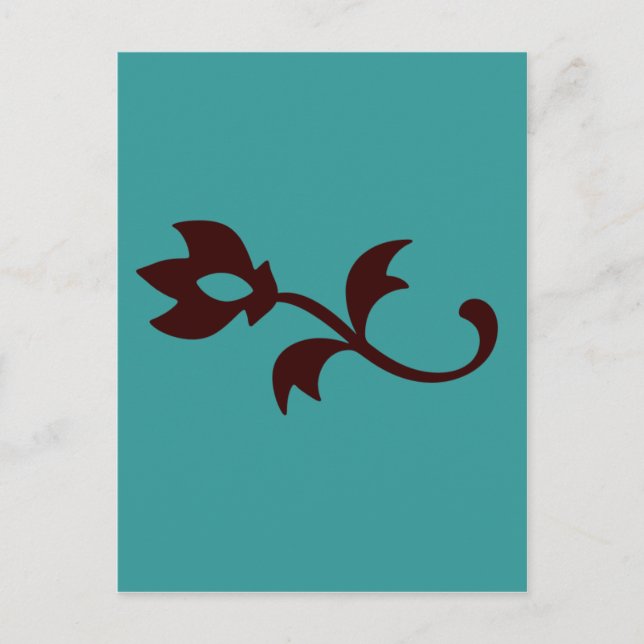 Simple Teal Postcard (Front)