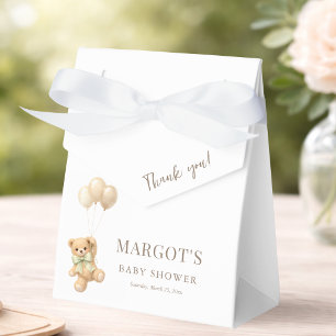 Simple Teddy Bear Theme Baby Shower Favour Box