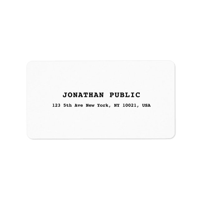 Simple Template Classic Look Retro Professional Label (Front)