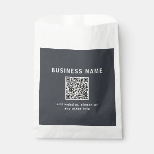 Simple Template for your QR code   Dark Grey Favour Bags