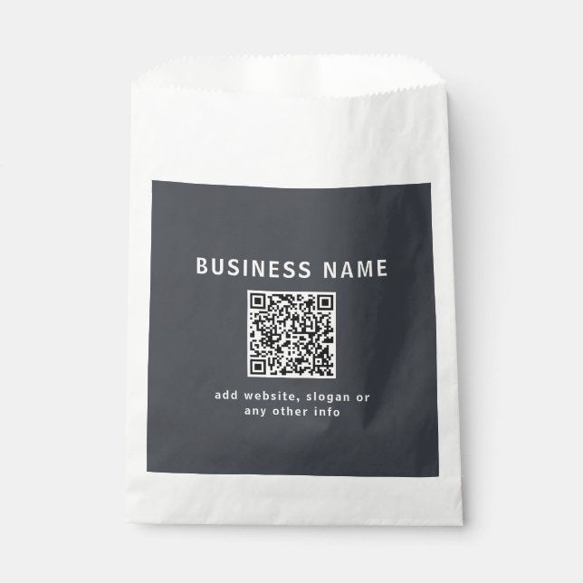 Simple Template for your QR code | Dark Grey Favour Bags (Front)