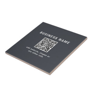 Simple Template for your QR code   Dark Grey Tile