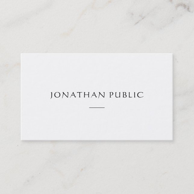 Simple Template Professional Minimalist Modern Business Card (Front)