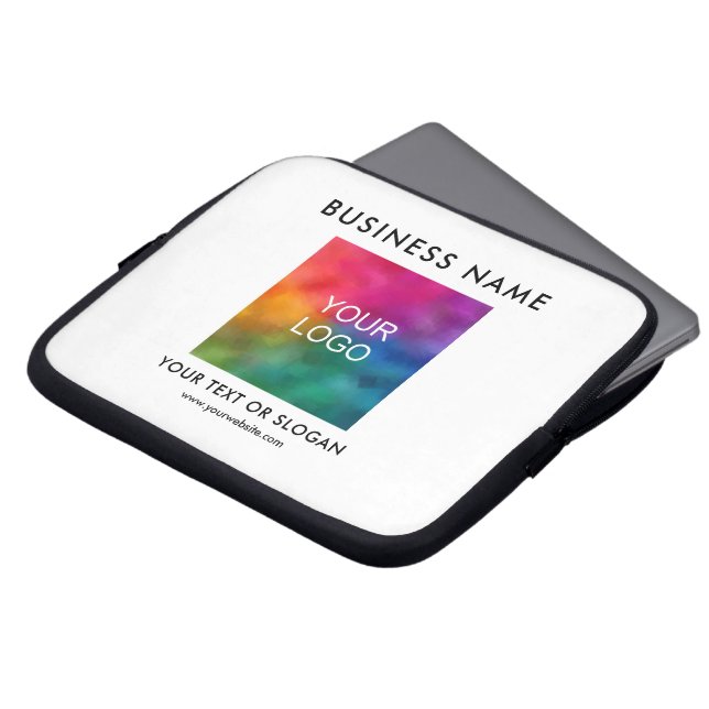 Simple Template Upload Your Business Logo Here Laptop Sleeve (Front Top)