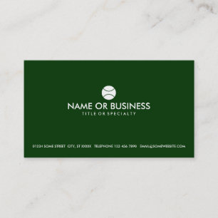 simple tennis business card