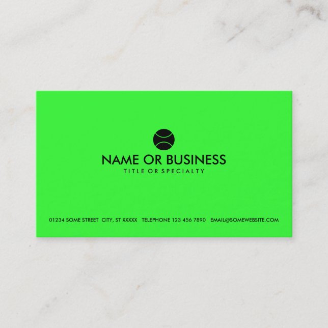 simple tennis business card (Front)