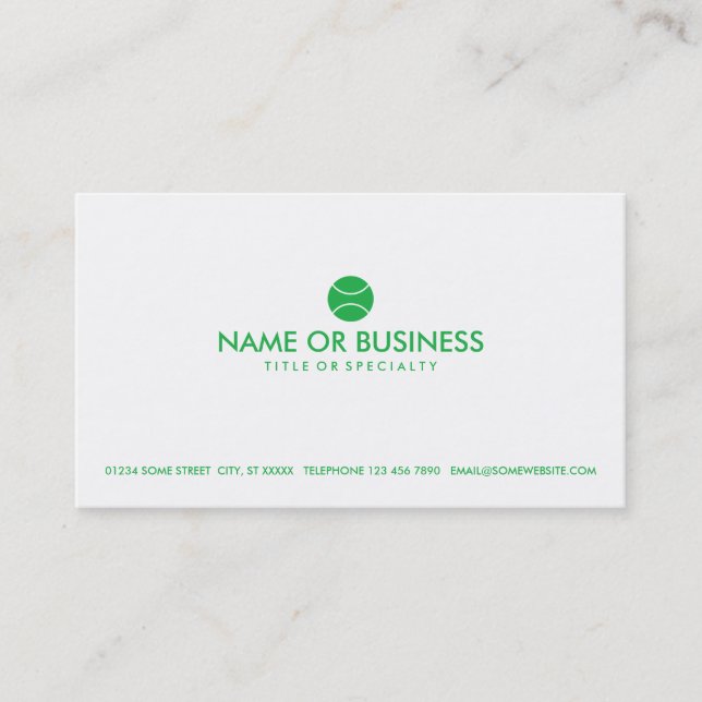 simple tennis business card (Front)