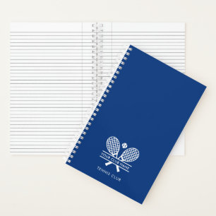 Simple Tennis Country Club Name Coach Any Colour Notebook