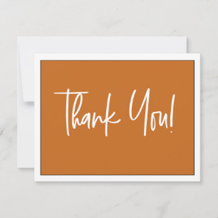 Simple terracotta Company Logo Social Thank You Card