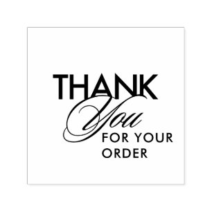 Simple Terracotta Customer Thank You Script Self-inking Stamp