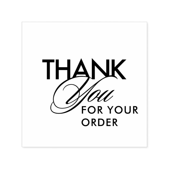 Simple Terracotta Customer Thank You Script  Self-inking Stamp (Design)