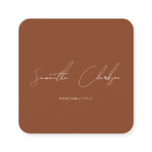 Simple Terracotta Handwritten Script QR code