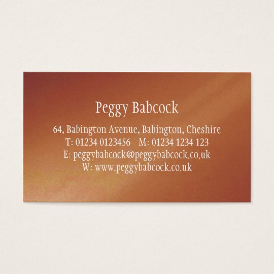 Simple Terracotta Orange Gradient Business Card