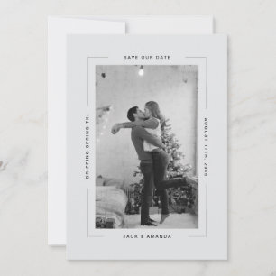 Simple text and photo Wedding save the date
