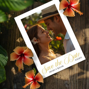 Simple Text and Photo Wedding Save The Date