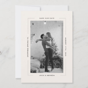 Simple text and photo Wedding save the date