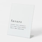 Simple Text Black White  Favors Wedding