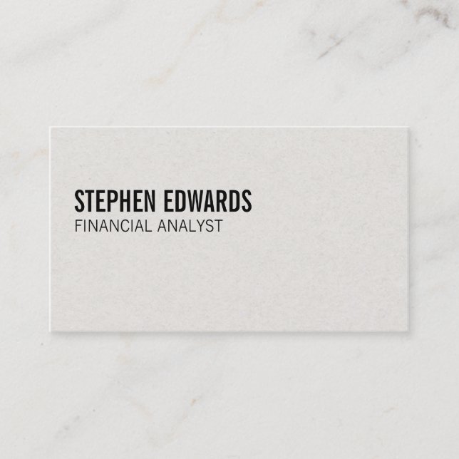 Simple | Text Business Card (Front)