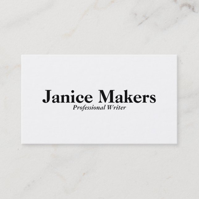 Simple Text Business Card (Front)