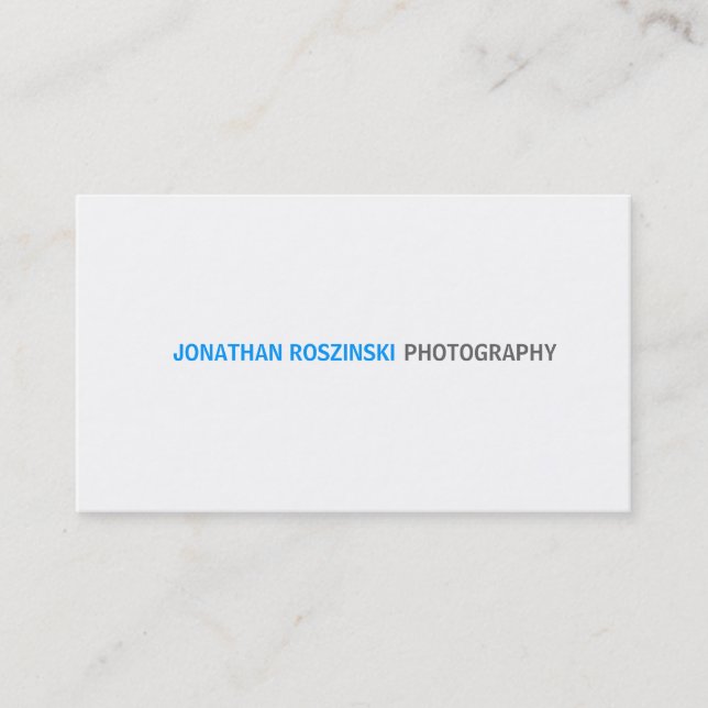 Simple Text Business Card (Front)
