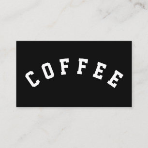 Simple Text Coffee Curved Superstar Centred Loyalty Card